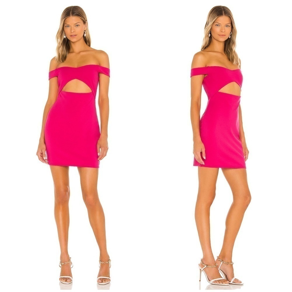 LOVERS + FRIENDS Rachel Mini Dress In Bright Pink